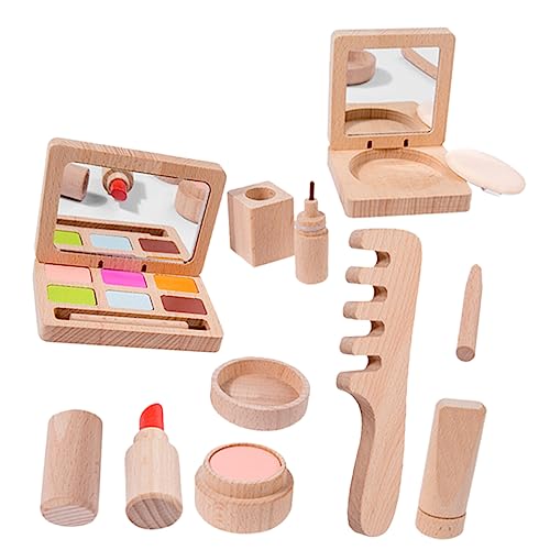 Gogogmee 1 Satz Holzspielzeug für den Schönheitssalon Kinder schminkset kinderschminken Set Make-up-Set für Kinder Make-up für Kinder Spielzeuge Kinderspielzeug Make-up-Spielzeug aus Holz von Gogogmee