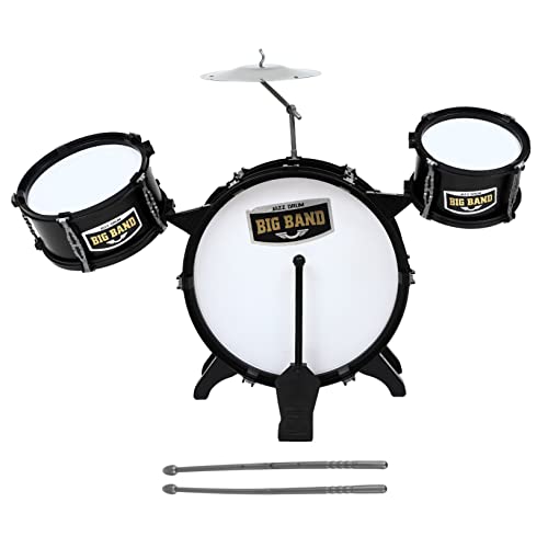 Gogogmee 1 Satz Jazztrommel Für Kinder Musikalisches Rhythmus-Beat-Spielzeug Simulations-Schlagzeug Musikalisches Trommelspielzeug Kidcraft-spielset Kinder Trommeln Black Plastik von Gogogmee