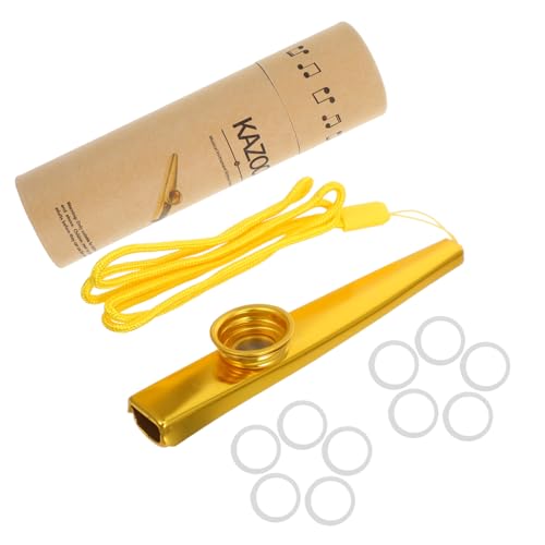 Gogogmee 1 Satz Kazoo-Set Musikperformance Kazoo Kazoo-Musikinstrument Kazoos mit Lanyards Kazoo für Kinder Leistungs-Kazoo Kazoo-Instrumente Mädchen-Kazoos-Instrument Aluminiumlegierung von Gogogmee