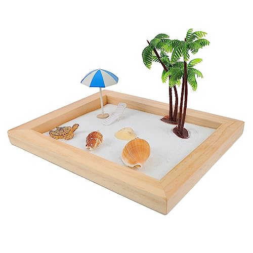 Gogogmee 1 Satz Ocean Sand Tischdekoration Mini-Desktop-Sandbox-Zubehör Miniaturbausätze scheibengardinen wohnungseinrichtung Sandkastenspielzeug zum Spielen am Strand Ozeanszenen-Sandtisch von Gogogmee