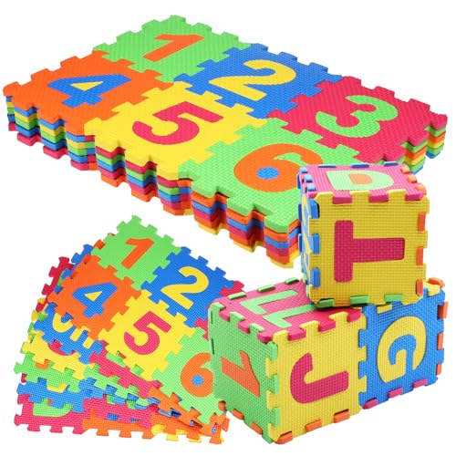 Gogogmee 1 Satz Puzzlematte spaß zabawki stymulujące rozwój puzzelmatte Bodenpuzzle mit Alphabet und Zahlen Bodenpuzzle mit Zahlen fußmatte teppiche Schaumstofffliesen Spielmatte Eva von Gogogmee