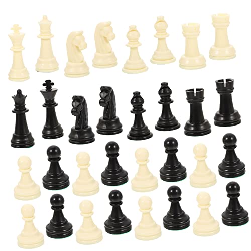 Gogogmee 1 Satz Schachfiguren Schachbrettfiguren Schachblock Schach für Brettspiel Schachbrett zubehör Denksport-Spiel Schach zubehör Chess Pieces Schachbrett Schach p.p. Schach pp von Gogogmee