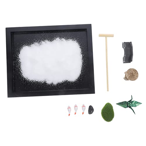 Gogogmee 1 Satz Simulations-Sandtisch Zen Sand Gartentisch Tischdeko aus Sand winzige Möbel Sandgarten Schmuck meditations meditieren bastelset Terrarium-Kit Sandkasten Sandtischkunst Harz von Gogogmee