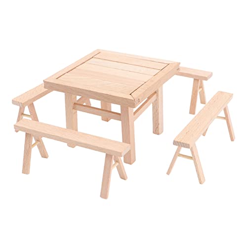 Gogogmee 1 Satz Zusammengebaute Holztische Und Stühle Kinderpuzzle Kinderspielzeug Zum Zusammenbauen Kinder Spielset Spielzeug Zerlegen Für Miniatur-zubehör Kindertisch Und Stuhl Hölzern von Gogogmee