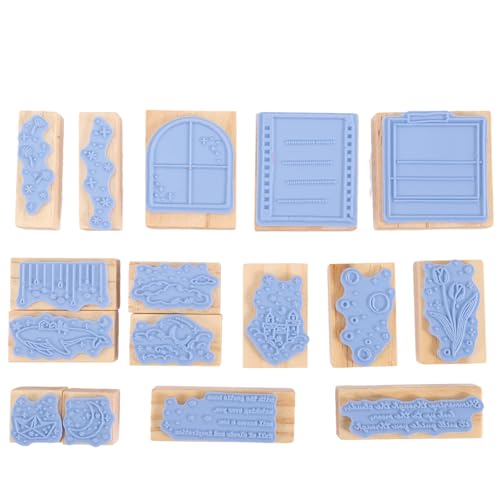 Gogogmee 1 Schachtel Kleine Holzstempel für Scrapbooking und DIY Bastelprojekte Romantische Handwerksstempel aus Hochwertigem Holz Wiederverwendbar für Tagebücher Geschenkanhänger und Gogogmee 1 Schachtel Kleine Holzstempel für Scrapbooking und DIY Bastelprojekte Romantische Handwerksstempel aus Hochwertigem Holz Wiederverwendbar für Tagebücher Geschenkanhänger und von Gogogmee