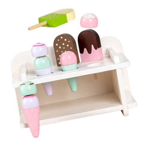 Gogogmee 1 Set Holzmodell Eiscreme Mit Ständer Realistisches Fotorequisit Für Kreative Inszenierungen Und Dekoration Eiscreme Set Für Und Erwachsene von Gogogmee