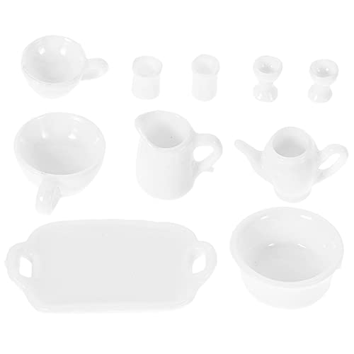 Gogogmee 1 Set Mini Plate Dish Tasse Schüssel Set Mikro -tischwaredecoration Für Puppenhaus, So Tun Spielspielzeug, von Gogogmee