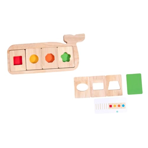 Gogogmee 1 Set Puzzle Holzspielzeug Pädagogische Spielzeug Farbe Form Identifizieren Spielzeug von Gogogmee