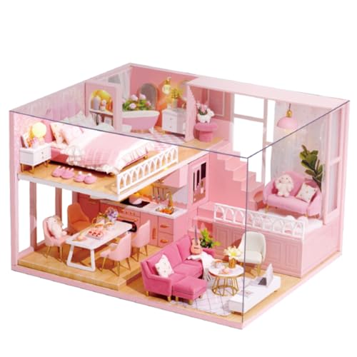 Gogogmee 1 Stück Mini DIY Miniatur DIY Wohnung Mini Wohnung Handbuch Zusammenbauen Spielzeug Miniatur DIY Kabinenmodell von Gogogmee