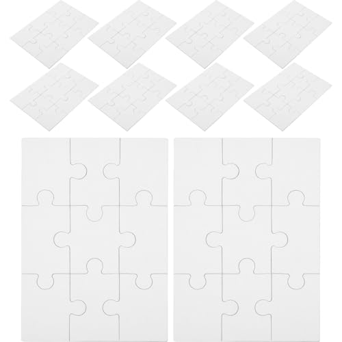 Gogogmee Selbstgemacht Blanko Puzzles für Kinder 10 Blätter zum Basteln und Zeichnen Leere Puzzlestücke für Kreative Graffiti für Geburtstage und Feiertage Gogogmee Selbstgemacht Blanko Puzzles für Kinder 10 Blätter zum Basteln und Zeichnen Leere Puzzlestücke für Kreative Graffiti für Geburtstage und Feiertage von Gogogmee