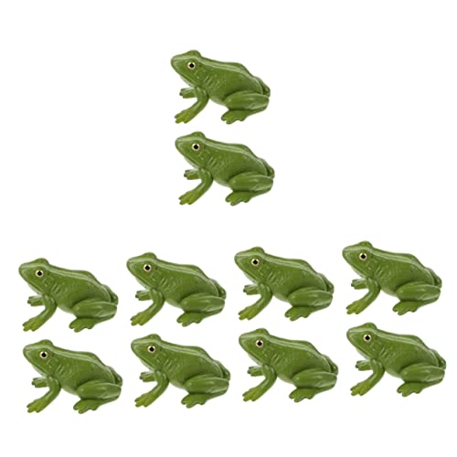 Gogogmee 10 STK Frosch-Modell Miniatur-froschfiguren Realistische Froschstatue Kleine Froschstatue Interessantes Froschdekor Frosch-actionfigur Spielzeuge Frösche Spielzeug Plastik Green von Gogogmee