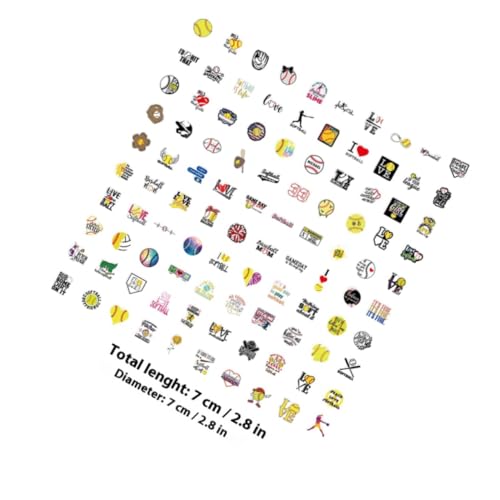 Gogogmee 100 Stück Baseball Sticker Selbstklebend für Laptop Skateboard Gepäck Jugend Geschenk Aufkleber Decor Gogogmee 100 Stück Baseball Sticker Selbstklebend für Laptop Skateboard Gepäck Jugend Geschenk Aufkleber Decor von Gogogmee