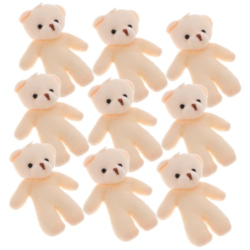 Gogogmee 10St Teddybär- Kleidungsbrosche Kleidung dekorativer Bär Brustnadeln Kuscheliger Plüschbär Bärenpuppe für Kleidungsdekoration Schals Ornamente -Fleece Weiß von Gogogmee