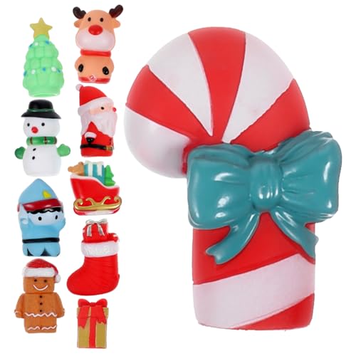 Gogogmee 10St Weihnachts- weihnachtliche Fingerpuppen Urlaub Fingerpuppe Weihnachts Figuren weihnachtsfigur weihnachtdeko Spielzeug Mini-Fingerpuppen Fingerpuppe für Kinder Vinyl von Gogogmee