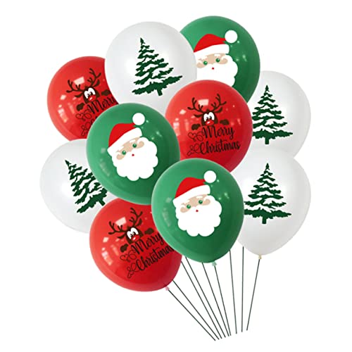 Gogogmee 10er Set Weihnachtsballons Dekorative Party Luftballons Für Festlichkeiten 3 Weihnachtsmann 3 Rudolph 4 Weihnachtsbaum Ideal Für Weihnachten Hochzeiten Und Partys von Gogogmee