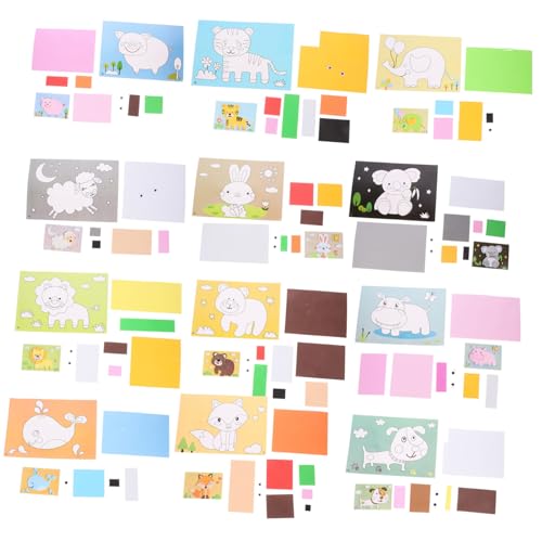 Gogogmee 12 Blatt Teiliges Eva Tier Puzzle Aufkleber für Bunte Langlebige DIY Tierpuzzle Sticker mit Glatten Kanten Fördert Kreativität und Teamfähigkeit Bastelspielzeug für Jungen und Gogogmee 12 Blatt Teiliges Eva Tier Puzzle Aufkleber für Bunte Langlebige DIY Tierpuzzle Sticker mit Glatten Kanten Fördert Kreativität und Teamfähigkeit Bastelspielzeug für Jungen und von Gogogmee