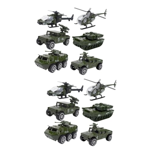 Gogogmee 12 STK Autospielzeug sammlerstücke Jungs Spielzeug Toys for Boys Kinderhandspielzeug Militärfahrzeug-Modellset Schiebewagenmodell Mini-Diecast-Auto legiertes Militärfahrzeug von Gogogmee