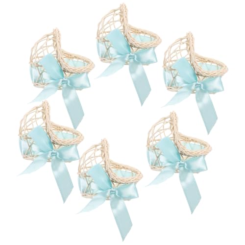 Gogogmee 12 STK Blumenkorb ablagekörbe kühlkorb einkaufskorb Decoration ziernieten Basket Eimer Korb für Kleinigkeiten Spielzeug spielzeuge Mini-Hausversorgung Mini-Modell Stoff Blue von Gogogmee