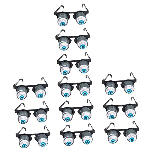 Gogogmee 12 Stk Springende Brille Augäpfel Brillen Über Brille Sonnenbrille Knifflige Augapfelbrille Pong Augäpfel Augapfelbrille Neuheit Brille Aus Trick-brille Party Googeln Plastik Black von Gogogmee