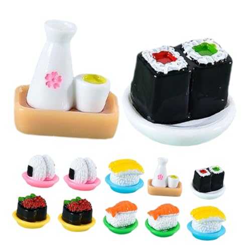 Gogogmee Desktop Sushi Modell Lebensmittel 12 stücke Miniatur Sushi Shaper für Puppe Miniatur Display von Gogogmee