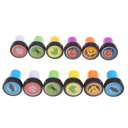 Gogogmee 12 Stück Teiliges Halloween Stempelset mit Integriertem Farbband Kreative Siegelspielzeuge mit Spinne Kürbis Fledermaus Motiven Sicher Wiederverwendbar für Basteln und Halloween Gogogmee 12 Stück Teiliges Halloween Stempelset mit Integriertem Farbband Kreative Siegelspielzeuge mit Spinne Kürbis Fledermaus Motiven Sicher Wiederverwendbar für Basteln und Halloween von Gogogmee