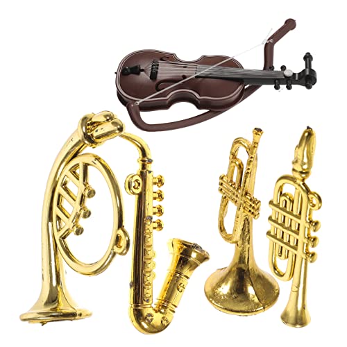 Gogogmee 12 Zubehör Für Puppenhaus Violine Saxophon Horn Bogenbläser Mittelbläser von Gogogmee