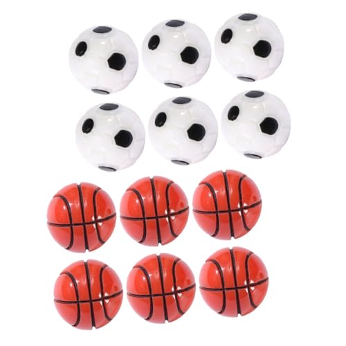 Gogogmee 12St Mikro-Landschaftsornamente DIY-Zubehör für Sportbälle Fußballmodell Feengarten Figur Mini-Fußball Spielzeug wohnaccessoires Feenfeld-Accessoire Basketballmodelle Miniatur Harz von Gogogmee