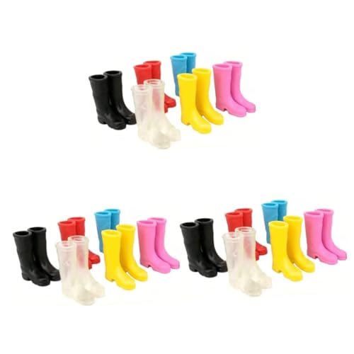 Gogogmee 18 Paare Spielzeughausschuhe Miniatur-Dekor Mini-Schuhfigur Feen Garten Miniaturmöbel bjd Miniature Shoes Mini House Decor kleine Hausrequisiten simulierte Minischuhe Plastik von Gogogmee