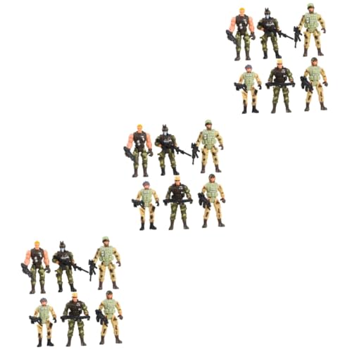 Gogogmee 18 STK Militärsoldatenmodell Spielzeug Toys Spielzeug-Soldaten-Set Soldaten Figuren Armee Kindersoldatenfiguren militärische Figuren Soldat aus Plastik Green von Gogogmee