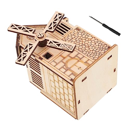 Gogogmee Holz Spieluhr Satz für Kinder 3D Puzzle Windmühle mit Motor Lernspielzeug für Jungen und Mädchen Pädagogisches Holzspielzeug Schrauben und Schraubendreher Gogogmee Holz Spieluhr Satz für Kinder 3D Puzzle Windmühle mit Motor Lernspielzeug für Jungen und Mädchen Pädagogisches Holzspielzeug Schrauben und Schraubendreher von Gogogmee