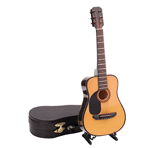 Gogogmee 1stk Gitarrenmodell Musikdekor Zubehör Mini-Gitarre Gitarre Schreibtisch Dekor Miniatur Gitarre Desktop-Gitarren-dekor Decoraciones para Sala De Casa Miniaturen Wohnkultur Hölzern von Gogogmee