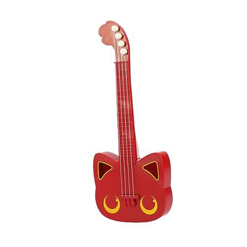 Gogogmee 1stk Simulations-Ukulele Kleine Gitarre Für Kinder Kinder-Ukulele-Spielzeug Kinderinstrument Kinderspielzeuggitarre Starter-Ukulele Ukulele Für Anfänger Mini-Ukulele Plastik Rot von Gogogmee