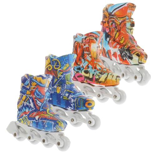 Gogogmee 2 Paare Mini Finger Rollschuhe Kompakte Fingerspielzeuge aus Robustem Kunststoff Stressabbauend Desktop Dekoration für Finger sportfans Zufällige Muster Gogogmee 2 Paare Mini Finger Rollschuhe Kompakte Fingerspielzeuge aus Robustem Kunststoff Stressabbauend Desktop Dekoration für Finger sportfans Zufällige Muster von Gogogmee