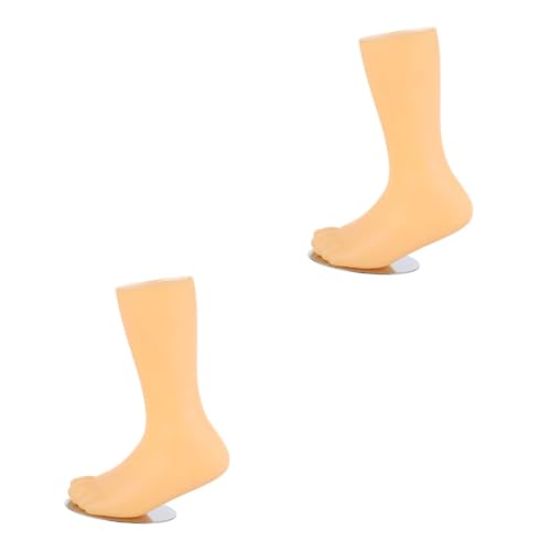 Gogogmee 2 STK Kinderfußmodell Kleinkinder Sockenständer Schuhausstellungsmodelle Kinder Socken Sandale Fußschaufensterpuppe Für Kinder Klare Schuhanzeige Transparente Socken Magnet Beige von Gogogmee