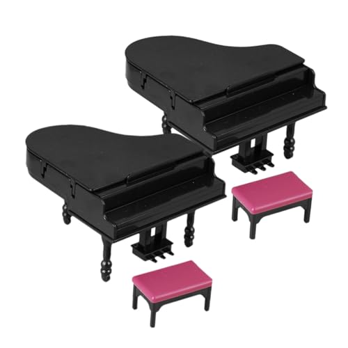 Gogogmee 2 Sätze Miniatur Puppenhaus Klavier Modell Set mit Hocker Detailreiches Mini Musikinstrument für DIY Puppenmöbel Leichtes Tragbares Dekor für Mikro landschaften und Partygeschenke Gogogmee 2 Sätze Miniatur Puppenhaus Klavier Modell Set mit Hocker Detailreiches Mini Musikinstrument für DIY Puppenmöbel Leichtes Tragbares Dekor für Mikro landschaften und Partygeschenke von Gogogmee