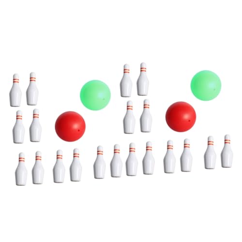 Gogogmee 2 Sätze Puppenhaus-Bowling Kleine Bowlingspiele Bowlingspielzeug Mini-Bowling-Modell Mini- -sportdekoration Bowlingkugel Spielzeug Mini-bowlingkugeln Pädagogisches Bowling von Gogogmee