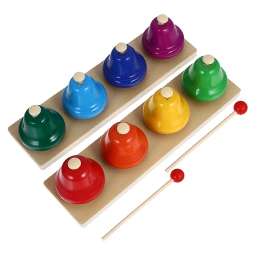 Gogogmee 2 Set Musikglocke Spielzeug Handglocke Tragbare Glocken Schlaginstrument Glocken Musikspielzeug Schlaginstrument Für Kinder Lustige Spielzeuge Kinder Schlaginstrument Holzsockel von Gogogmee