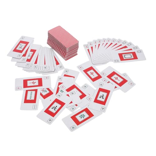 Gogogmee 2 Sets Mahjong Poker Reise Tischspiel Requisiten Reise Mahjong Kartenspielzeug Mahjong Kartenspielzeug Reise Tischspiel Mahjong Karte Mahjong Karte PVC Mahjong Kartenspiel von Gogogmee