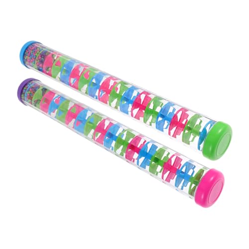 Gogogmee 2 Stück Regenstab Spiralspielzeug für Junge Mädchen Kindersicheres Robustes Kunststoff-Musikinstrument Naturinspiriertes Regenklangspielzeug für Frühkindliche Musikförderung Gogogmee 2 Stück Regenstab Spiralspielzeug für Junge Mädchen Kindersicheres Robustes Kunststoff-Musikinstrument Naturinspiriertes Regenklangspielzeug für Frühkindliche Musikförderung von Gogogmee