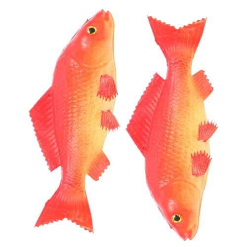 Gogogmee 2 Stück Tiermodelle Desktop Fischdekoration Fischmodell Fischornament Simulation Realistische Fischfiguren Kleine Fischfiguren Simulation Fischverzierung Fischfigurenmodell Rotes von Gogogmee