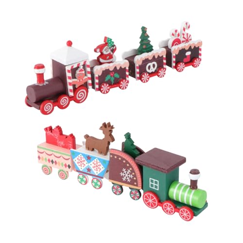 Gogogmee 2 Stück Weihnachtliche Holz Eisenbahn Deko Teiliges Rot Grün Robuste Weihnachtszug Tischdekoration Für Festliche Stimmung und Familienzeit Gogogmee 2 Stück Weihnachtliche Holz Eisenbahn Deko Teiliges Rot Grün Robuste Weihnachtszug Tischdekoration Für Festliche Stimmung und Familienzeit von Gogogmee