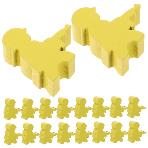 Gogogmee 20 Stück Brettspiel Schachfiguren Spielkomponente Schach Für Brettspiel Schachbrett Zubehör Lernspielzeug Schach Ersatz Spielzubehör Spielfiguren Gelbes Holz von Gogogmee