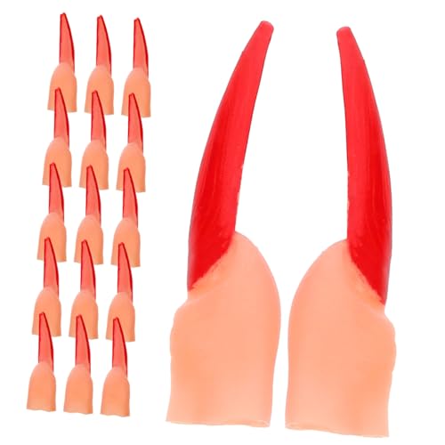 Gogogmee 20 Stück Teiliges Halloween-Finger Roten Nägeln Plastikgefälschte Hexen Zombie-Finger für Gruselige Cosplay-Partys Masquerade-Requisiten und Halloween-streichspielzeug Gogogmee 20 Stück Teiliges Halloween-Finger Roten Nägeln Plastikgefälschte Hexen Zombie-Finger für Gruselige Cosplay-Partys Masquerade-Requisiten und Halloween-streichspielzeug von Gogogmee