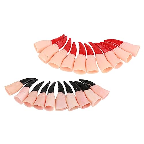 Gogogmee 20 Stück Teiliges Halloween Hexen Fingernägel Mehrzweck Deko Fake Finger in Rot und Schwarz Wiederverwendbare Gruselige Party Requisite für Kostüme und Horror Szenen Gogogmee 20 Stück Teiliges Halloween Hexen Fingernägel Mehrzweck Deko Fake Finger in Rot und Schwarz Wiederverwendbare Gruselige Party Requisite für Kostüme und Horror Szenen von Gogogmee