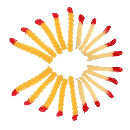 Gogogmee 20 Stück Teiliges Künstliche Französische Pommes Frites PVC Lebensmittelmodell Realistische Struktur mit Ketchup für Kinderküche Restaurant Schaufenster Gogogmee 20 Stück Teiliges Künstliche Französische Pommes Frites PVC Lebensmittelmodell Realistische Struktur mit Ketchup für Kinderküche Restaurant Schaufenster von Gogogmee