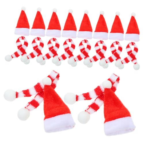 Gogogmee 20 Stück Teiliges Mini Strickmützen Schal Puppen Handgefertigte Weihnachtsmützen und Dekorative Ornamente für Weihnachtsbaumdeko DIY Kreativität und Festliche Wohnaccessoires Gogogmee 20 Stück Teiliges Mini Strickmützen Schal Puppen Handgefertigte Weihnachtsmützen und Dekorative Ornamente für Weihnachtsbaumdeko DIY Kreativität und Festliche Wohnaccessoires von Gogogmee