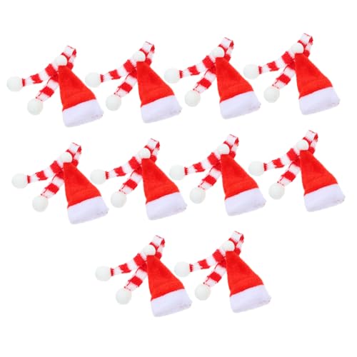 Gogogmee 20 Stück Teiliges Mini Weihnachtsmützen mit Rot Weißen Strickschals Handgefertigte Puppen und Pflanzen Deko Kleine Weihnachtliche Ornamente für Festliche Stimmung und Gogogmee 20 Stück Teiliges Mini Weihnachtsmützen mit Rot Weißen Strickschals Handgefertigte Puppen und Pflanzen Deko Kleine Weihnachtliche Ornamente für Festliche Stimmung und von Gogogmee
