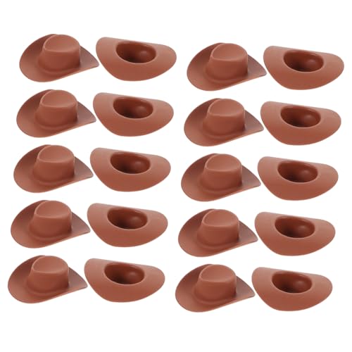 Gogogmee 20 Stück Teiliges Miniatur Cowboyhut aus Robustem Kunststoff Kleine Western Hüte zum Basteln Dekorieren Puppenhaus Zubehör Hautfreundlich Langlebig für Kreative DIY projekte Gogogmee 20 Stück Teiliges Miniatur Cowboyhut aus Robustem Kunststoff Kleine Western Hüte zum Basteln Dekorieren Puppenhaus Zubehör Hautfreundlich Langlebig für Kreative DIY projekte von Gogogmee