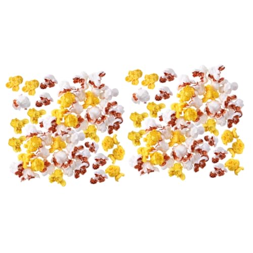 Gogogmee 200 STK Künstliches Popcorn Popcorn-Requisite Mini-Lebensmittel Puppenhaus-Popcorn Simulations-Popcorn-Charme Stylisches Popcorn-Modell Vorgeben Food-Foto-Requisiten Gefälscht Harz von Gogogmee