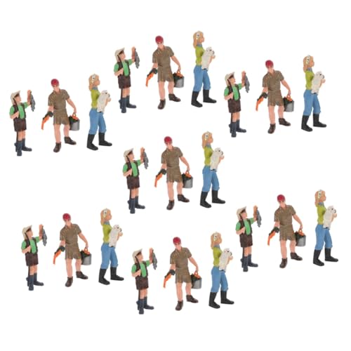 Gogogmee 21 STK Sandtisch-Modell Werkzeugspielzeug winzige Menschenmodelle Mini-People-Modelle Figuren Kinder spielgeschirr Spielzeuge DIY Landschaftszubehör Solide Menschenmodelle Vinyl von Gogogmee